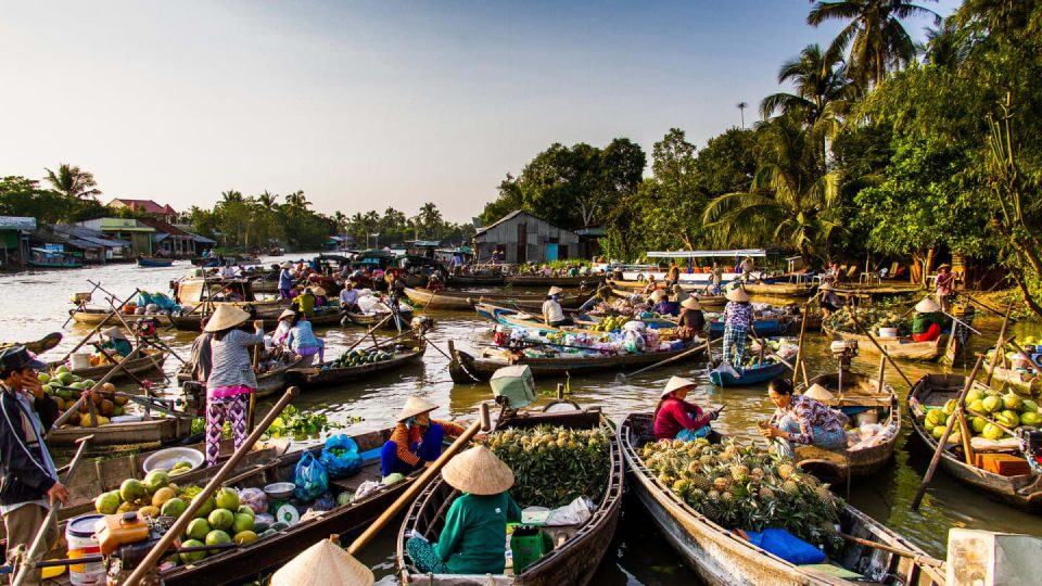 Los 5 mejores mercados flotantes del delta del Mekong para su experiencia excepcional